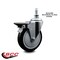 Service Caster 5 Inch Black Polyurethane 12 Inch Threaded Stem Caster with Brake SCC-TS20S514-PPUB-BLK-PLB-121315 - alternate 3
